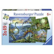 Puzzel Dinosauriërs - 3 x 49 stukjes - RAV 093175